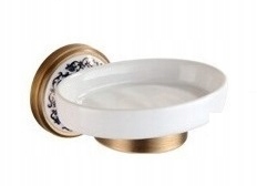 Kúpeľňové doplnky Old Retro Mosadz Vzory Keramika Mydelnička