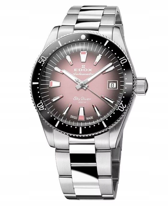 Edox Skydiver Automatic Dámské hodinky 80131-3NM-NDRO WR300 38mm