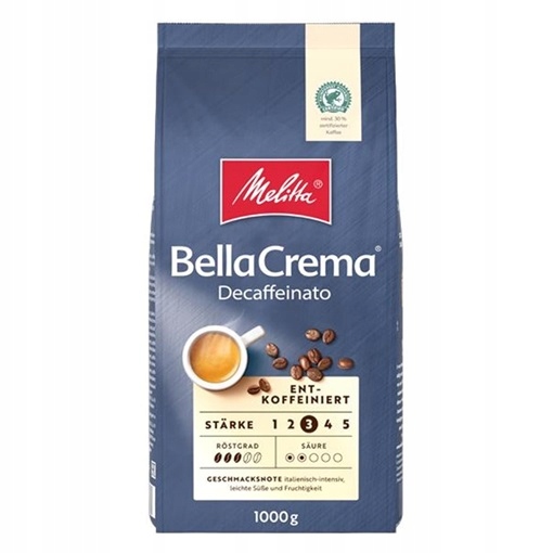 Melitta Bella Crema Decaf káva bez kofeinu 1 kg