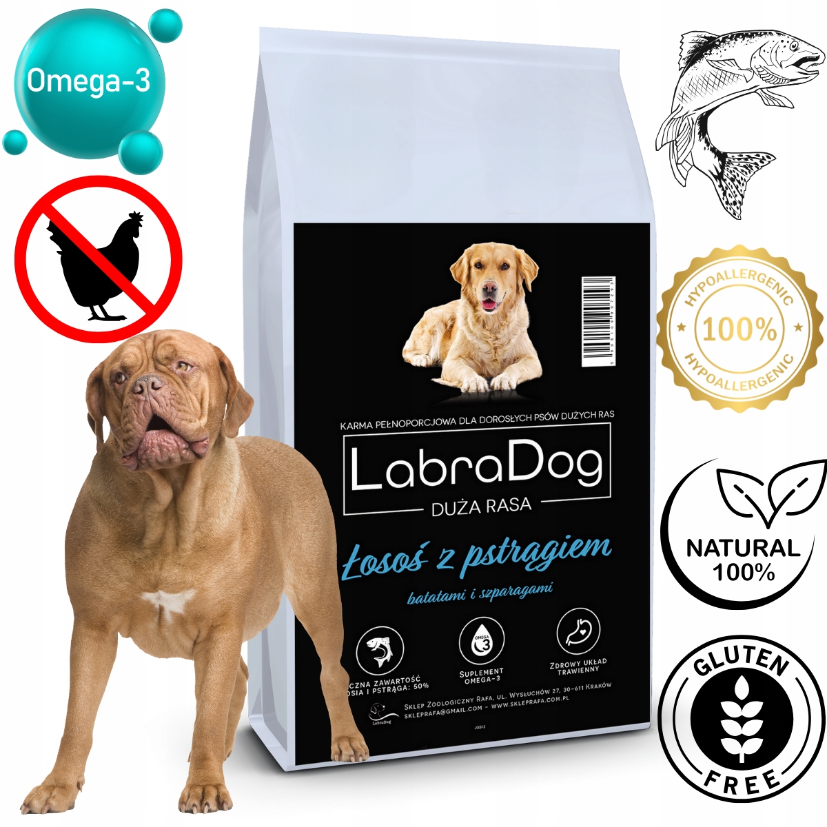 Levně LabraDog Superfood Losos bez obilovin a kuřecího masa pro velké plemeno 6 kg