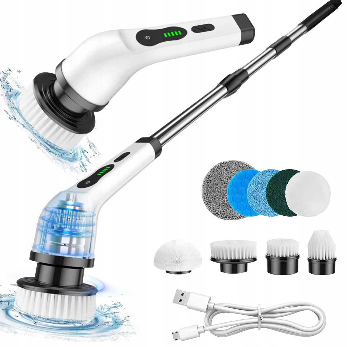 Bezdrátový Elektrický Rotační Čisticí Kartáč Mop Led displej