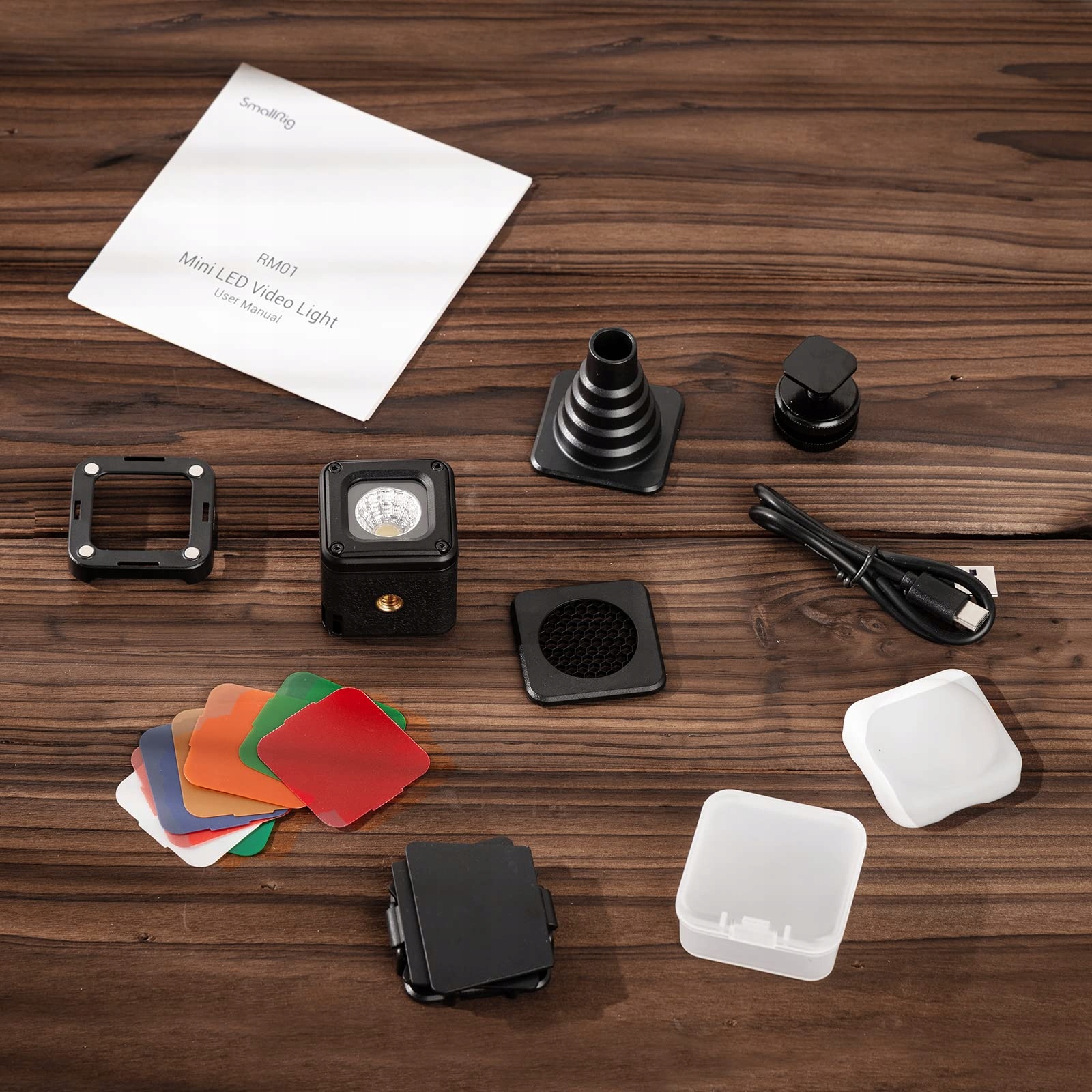 SMALLRIG Mini Lampa LED Wodoodporna Z 8 Filtrami Do Smartfona Vloga DSLR — miniatura 9