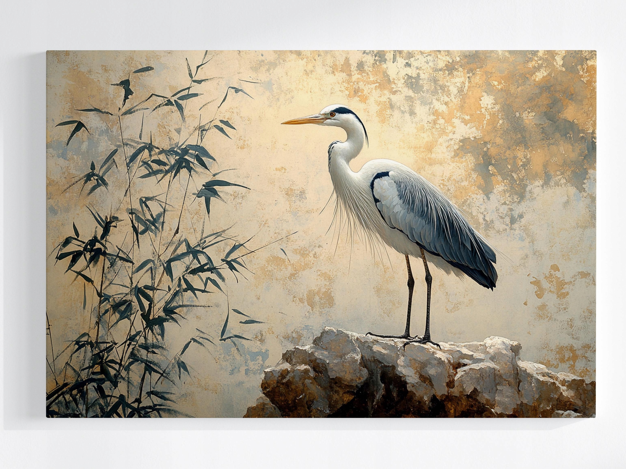 Obraz Na Plátně Canvas Grafika Pták Čapla Příroda 120x80
