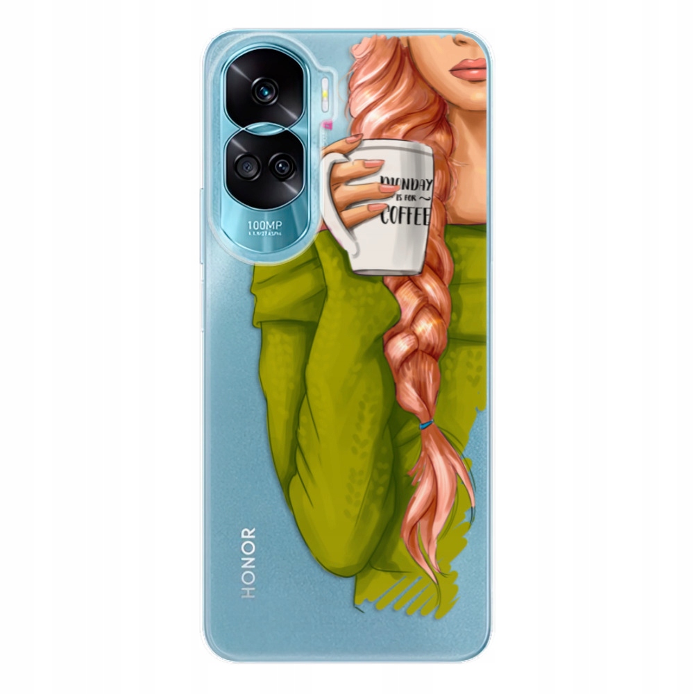 Silikonowe etui iSaprio My Coffe and Redhead Girl do Honor 90 Lite 5G