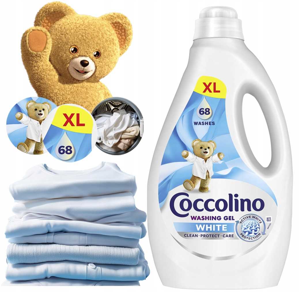 Levně Coccolino White XL Gel Na Praní Bílých Tkanin 68 Praní 2,72l Coccolino