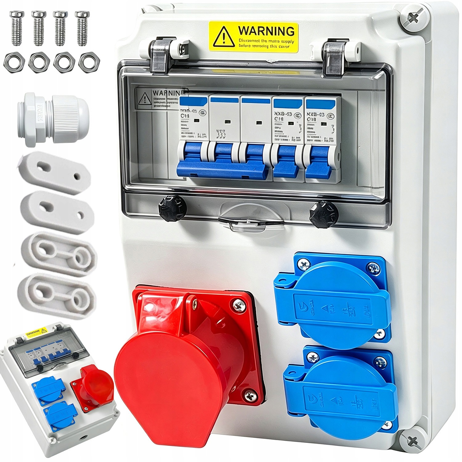 Stavební Rozvaděč 16A 2x220V 400V Zabezpečení Nástěnná Skříň
