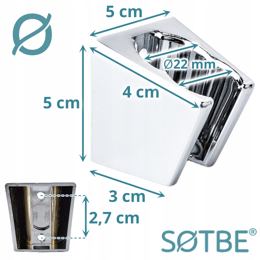 Wieszak słuchawki prysznicowej do kabiny uchwyt punktowy ścienny SOTBE Kod producenta LARK-HOL-5.1-2483836