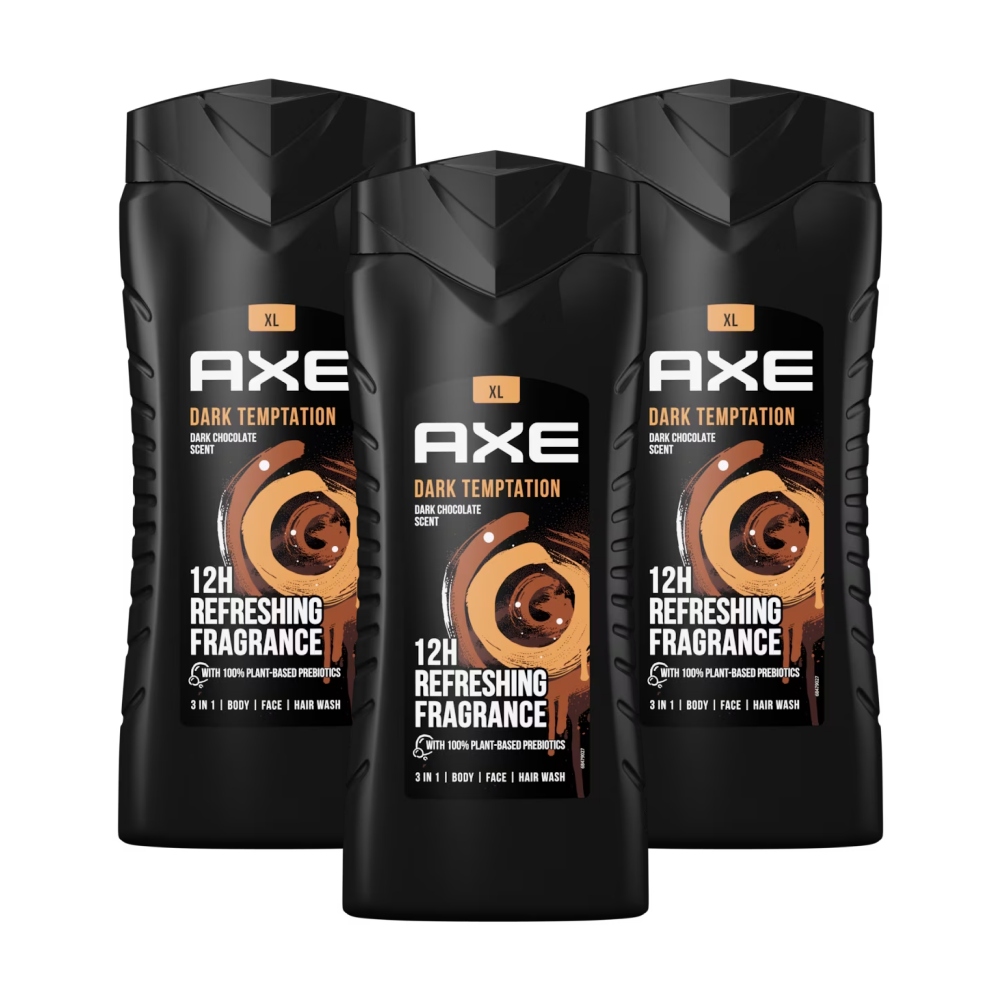 3X AXE DARK TEMPTATION ŻEL POD PRYSZNIC 400ML