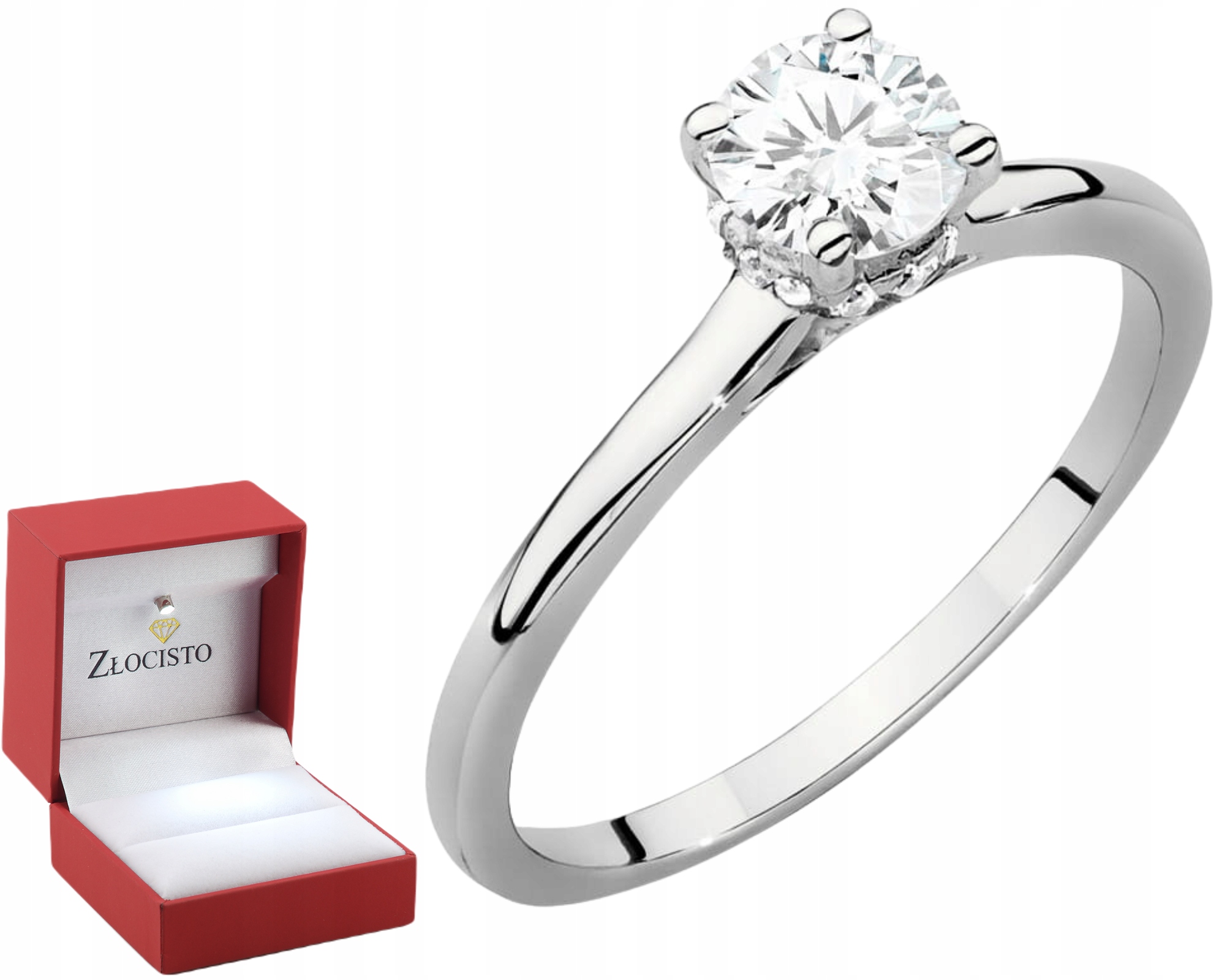 Prstýnek 585 Bílé Zlato Laboratorní Diamant Elegance A Elegance