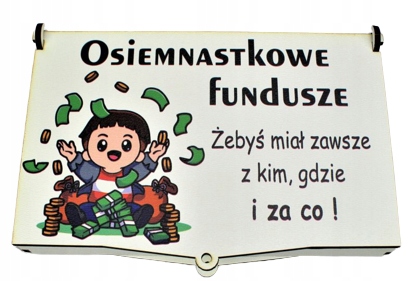 

Pudełko na Pieniądze Nadruk Życzenia 18 Urodziny