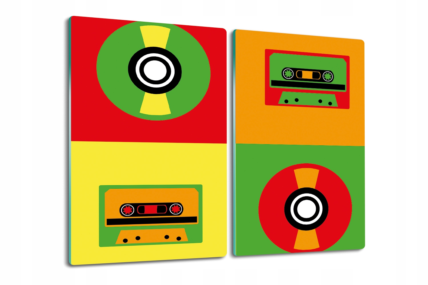 Kuchyňská deska Vál z tvrzeného skla 2x30x52 Desky vinylové kazety