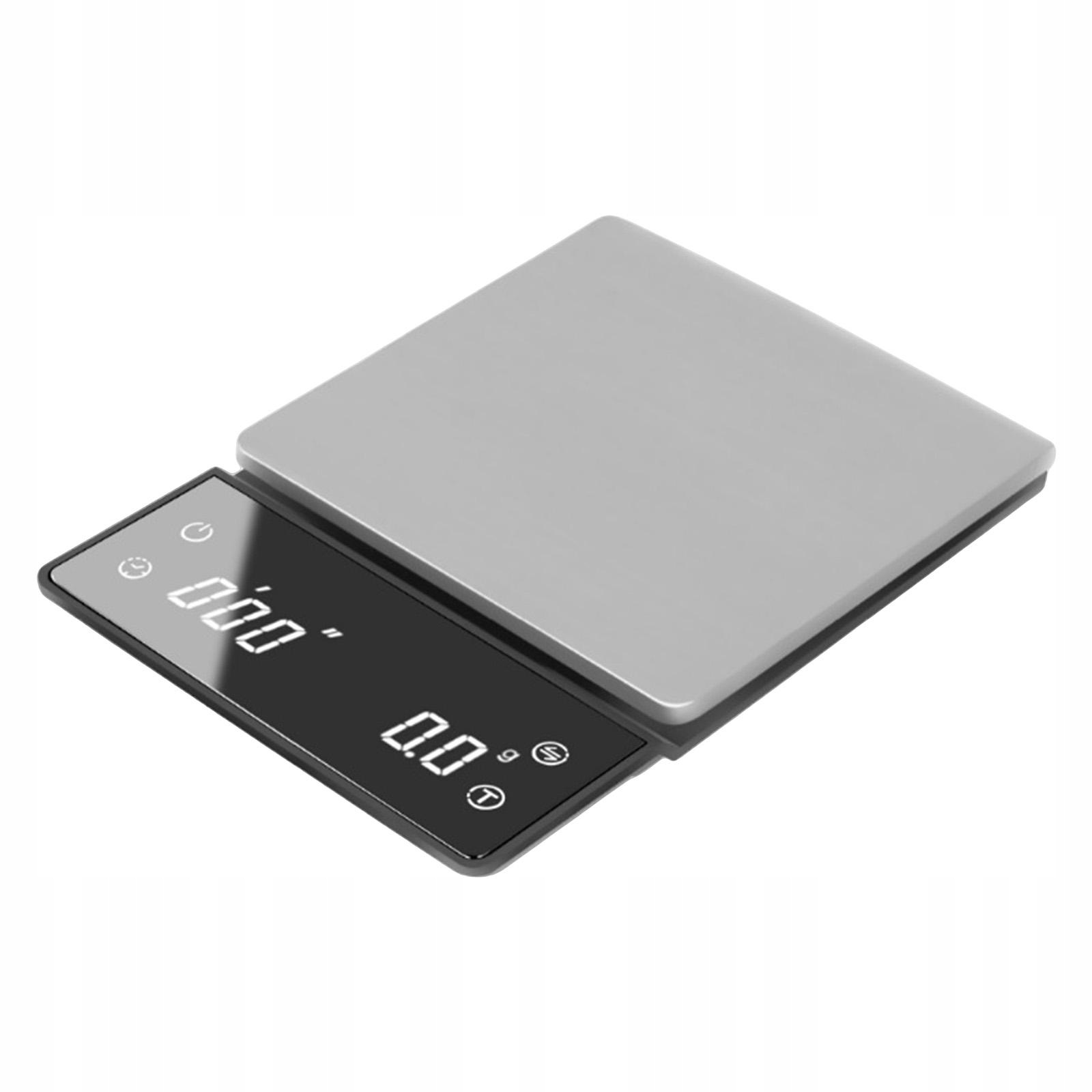 Cyfrowa waga do kawy Elektroniczna cyfrowa srebrna