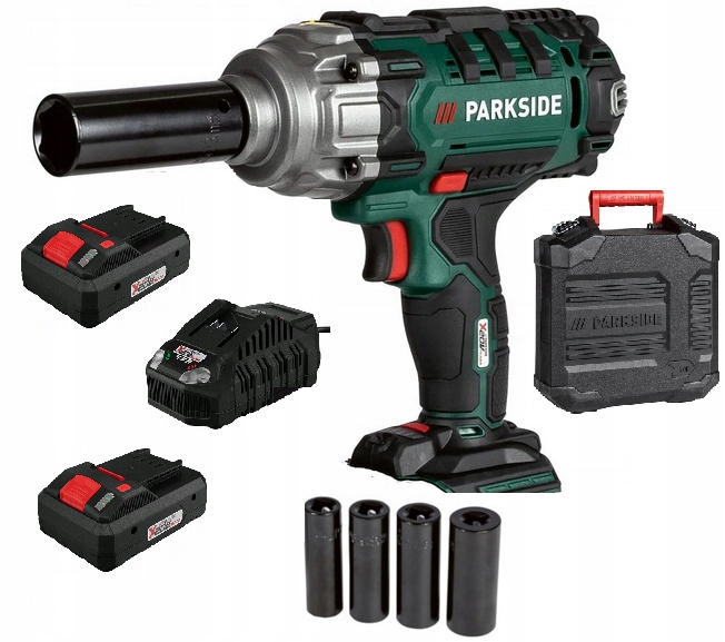KLUCZ UDAROWY MOCNY PARKSIDE x20v 2AKU 2 x 4 Ah