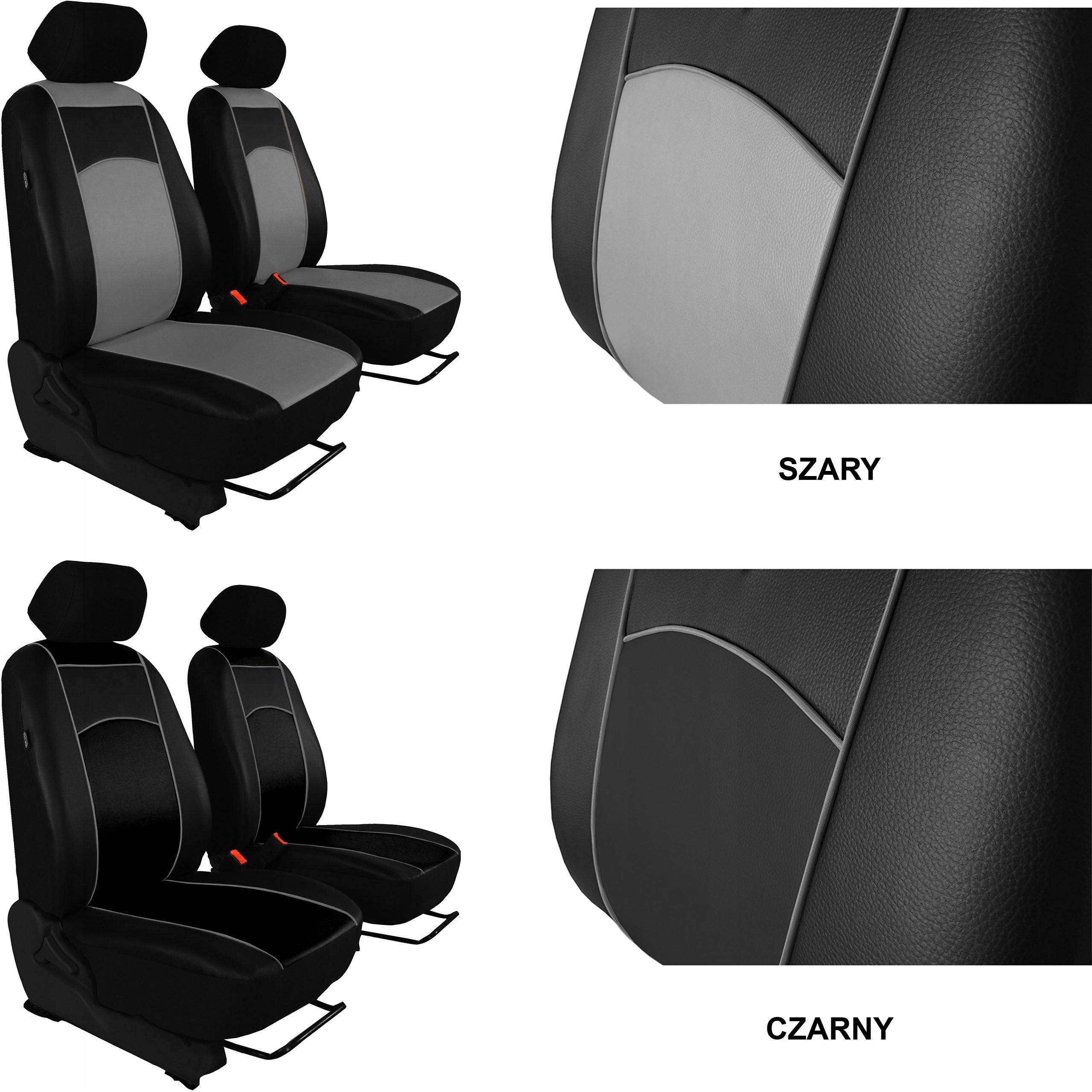 SKÓRZANE POKROWCE MIAROWE BUS do OPEL COMBO B 1+1 Typ pokrowiec