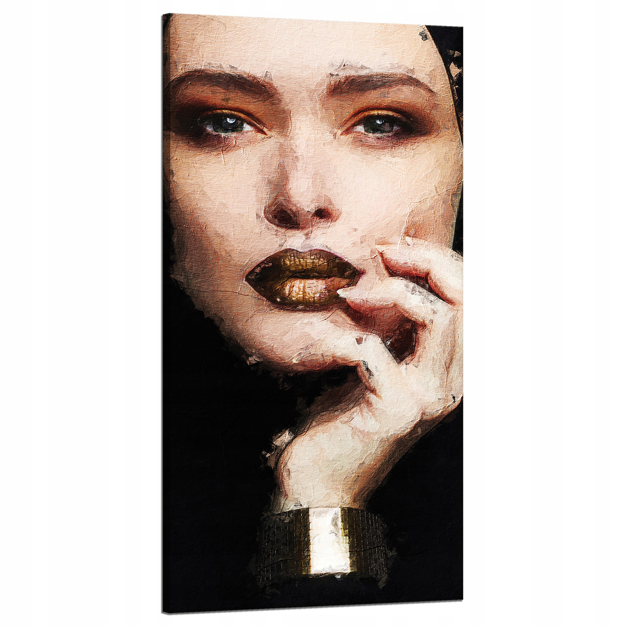 Obraz na plátně Bílá Tvář Ženy Zamyšlené Umění 60x120 cm