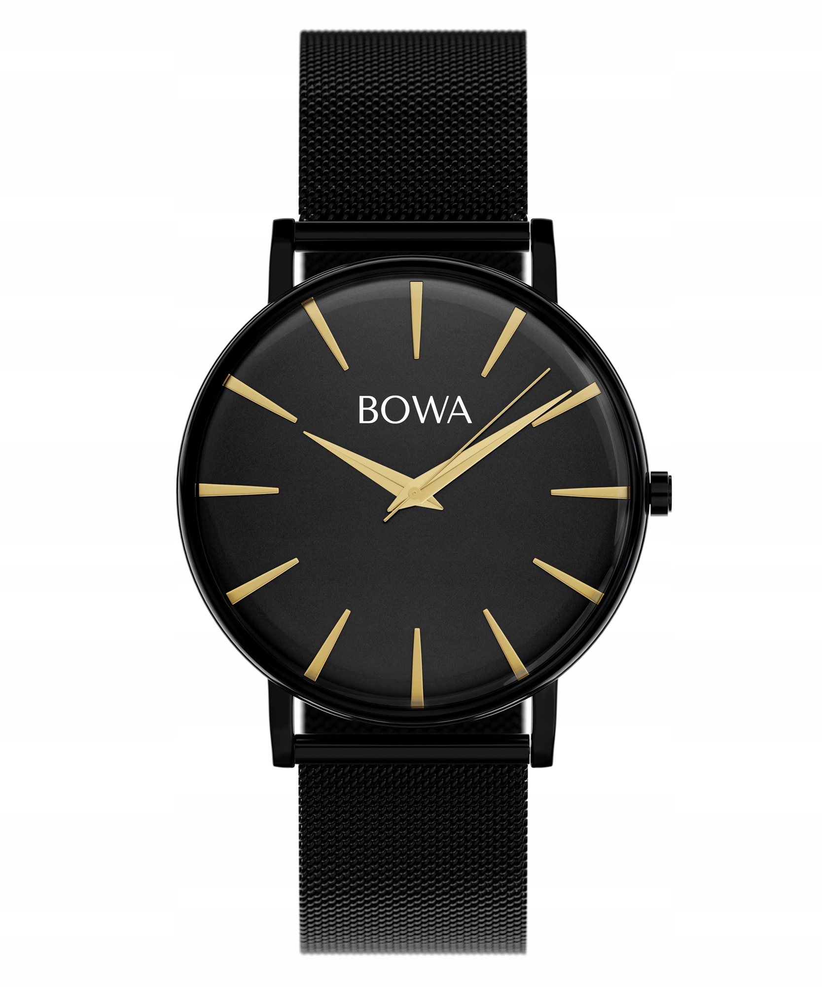 Dámské hodinky Bowa Praha Black-Gold Tone Mesh 38