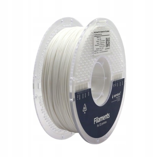 Gembird Filament PLA High Speed, 1,75 mm, 1 kg, biały