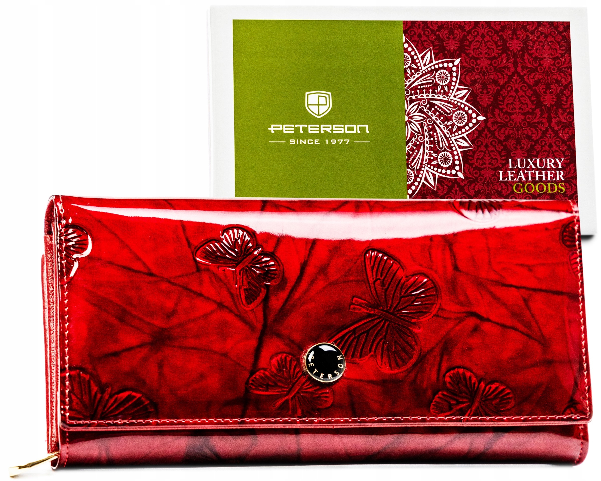 Velká dámská kožená peněženka s Rfid ochranou na karty a doklady Peterson