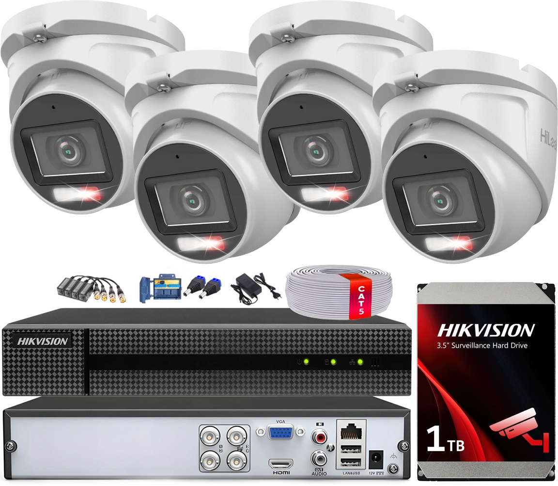 Sada pro monitorování 5Mpx 3K Smart Light HiLook 4x kamera THC-T157-LMS