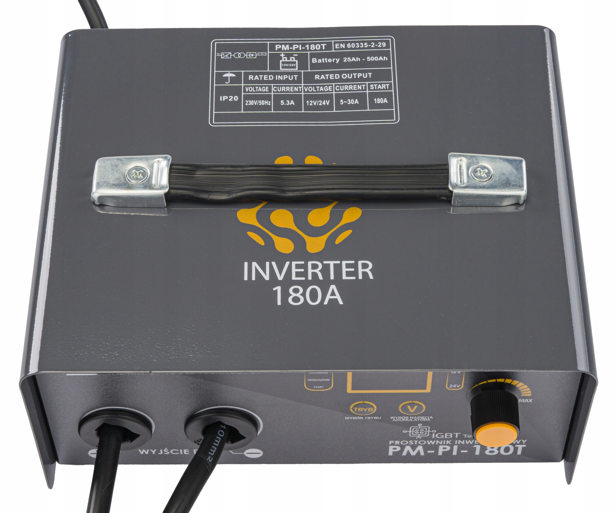 BATERIE Redresor Invertor cu pornire 180A 12/24 V Încărcător 30A Număr de catalog producător PM-PI-180T / PM1246