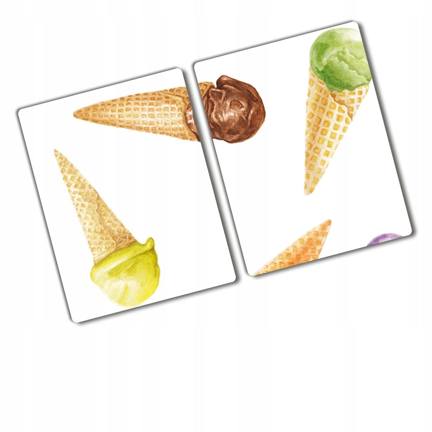 

Deska kuchenna duża szklana Lody Potrawy napoje