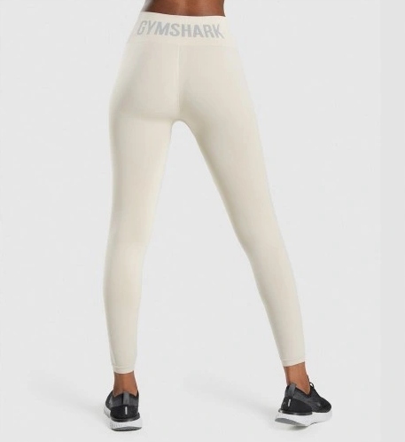 GYMSHARK LEGGINSY SPORTOWE DŁUGIE GŁADKIE BEŻOWE M 0Z3E4_B* Płeć kobieta