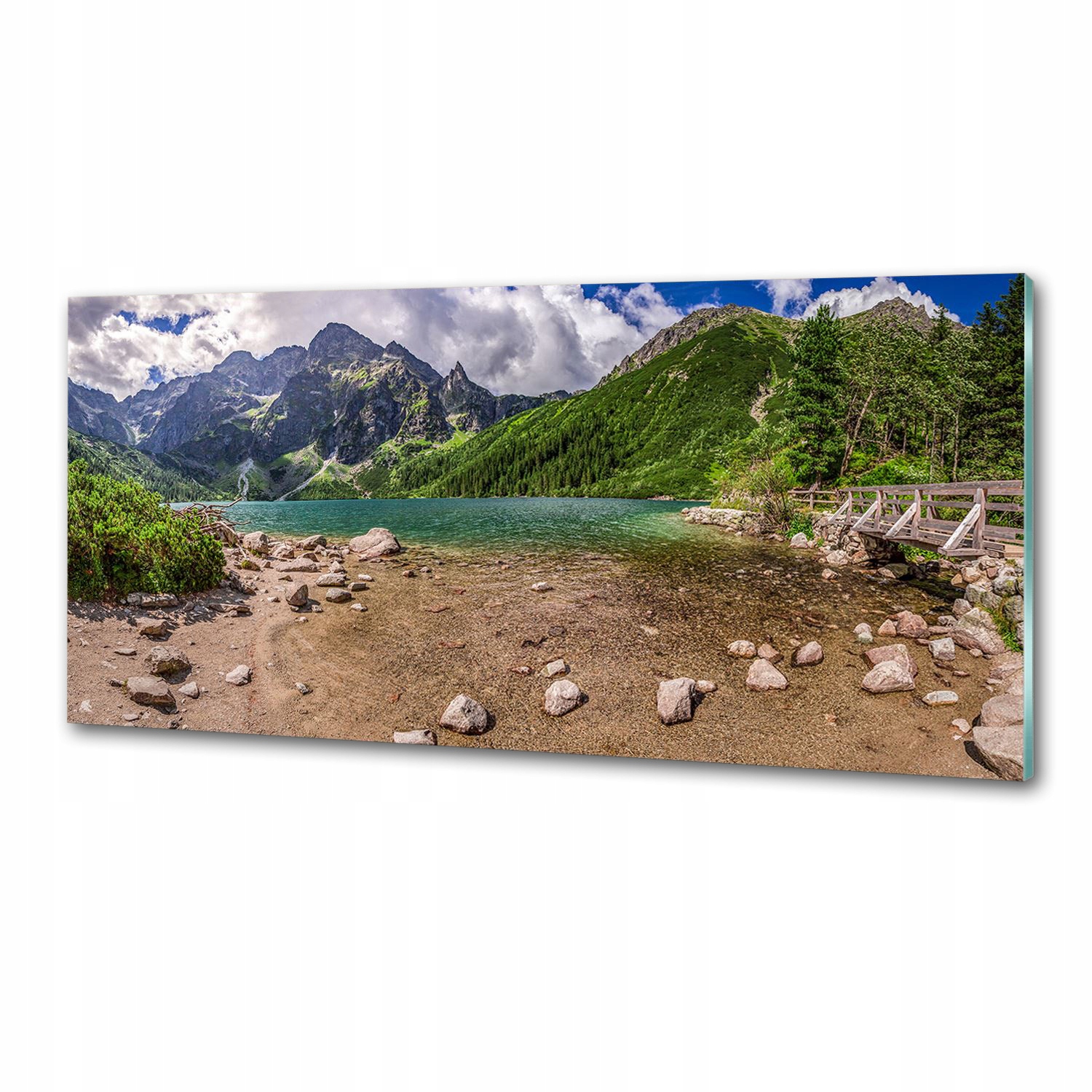 Panel do kuchyne Jazero v horách 125 x 50 cm Lepidlo