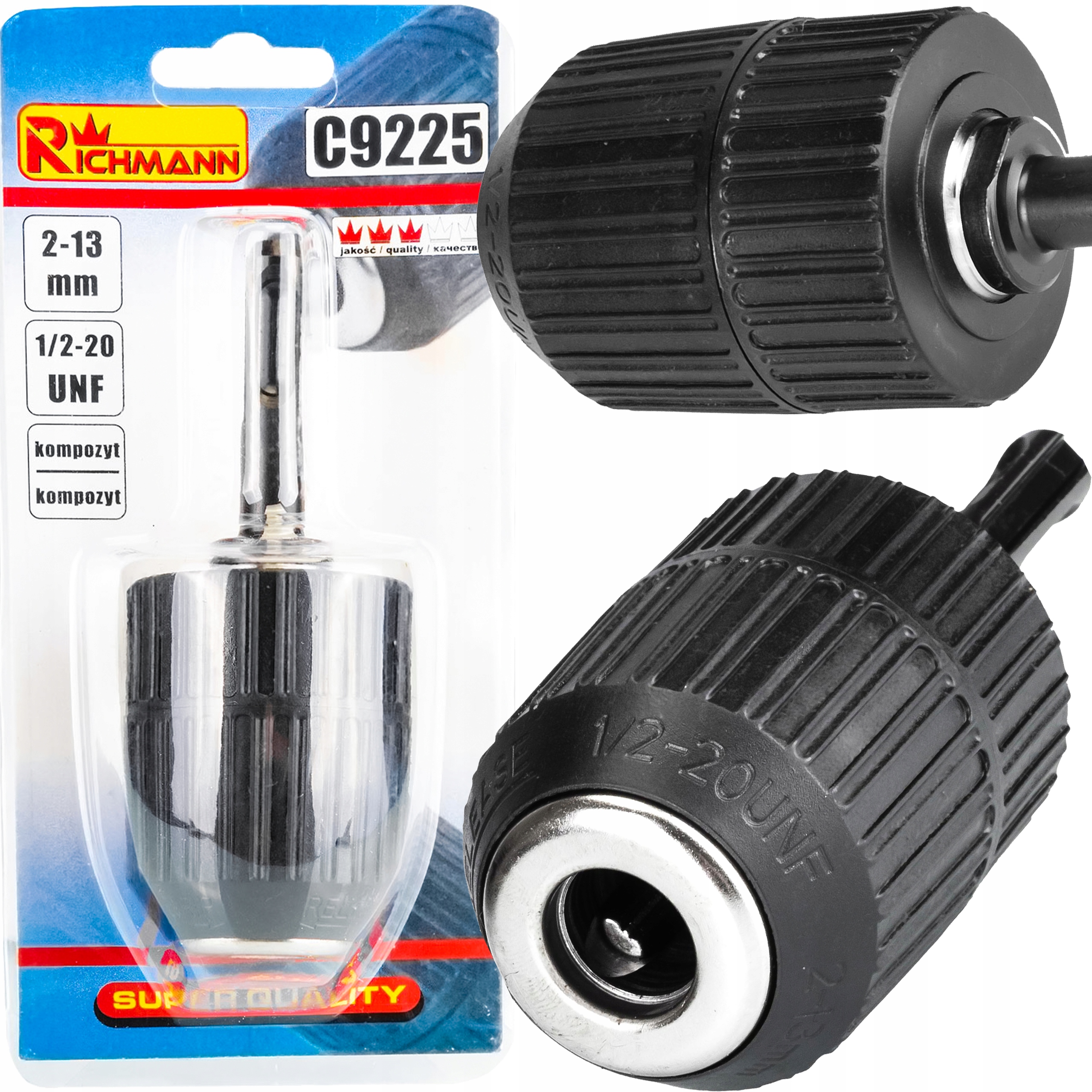 

Uchwyt Wiertarski Samozaciskowy na Trzpień 2-13 mm