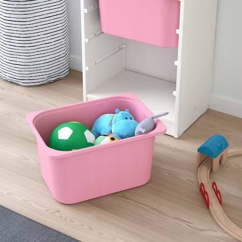 IKEA TROFAST regał 3 pojemniki na zabawki RÓŻOWE Marka Ikea