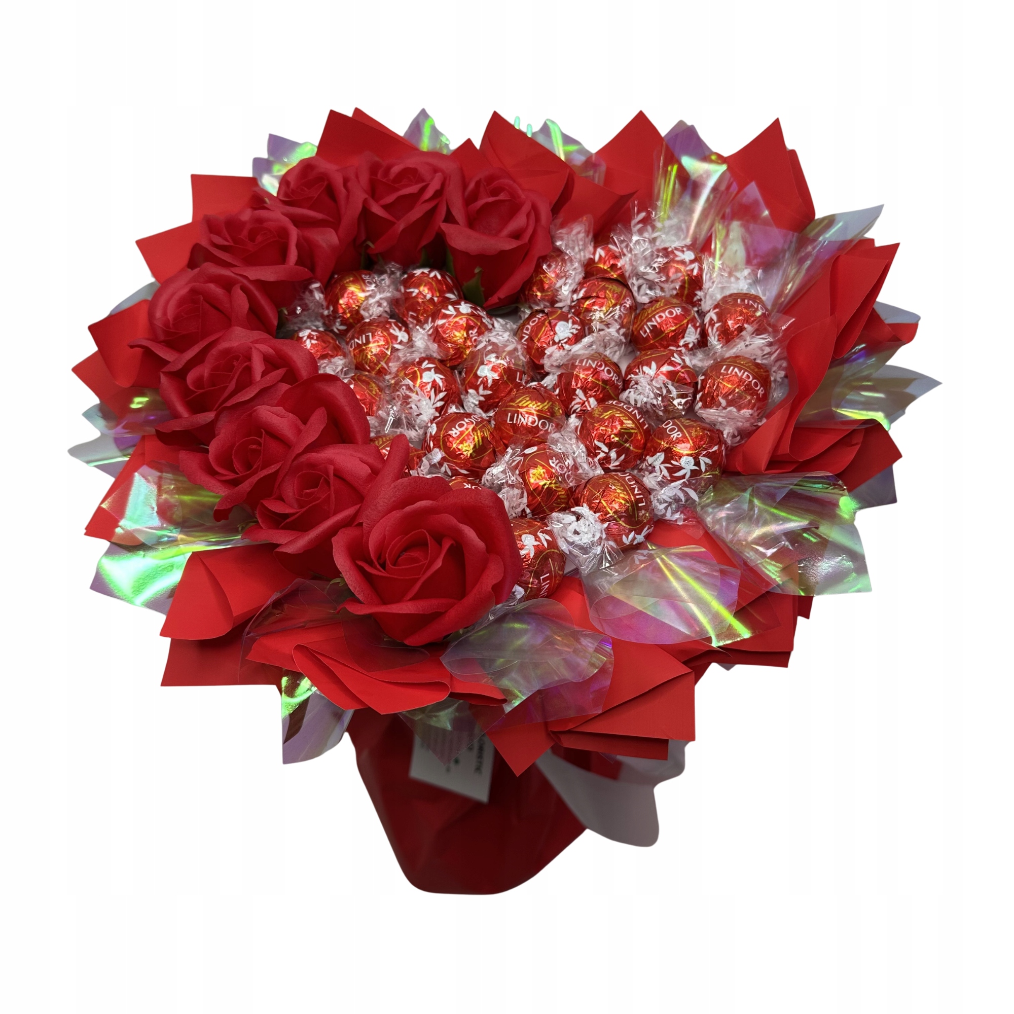 Dárková Sada Kytice Srdce Červená Lindt Den Žen Narozeniny 18 30