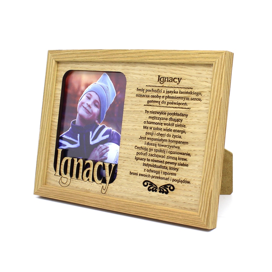 

Ramka na Zdjęcie 9x13 z Imieniem Ignacy