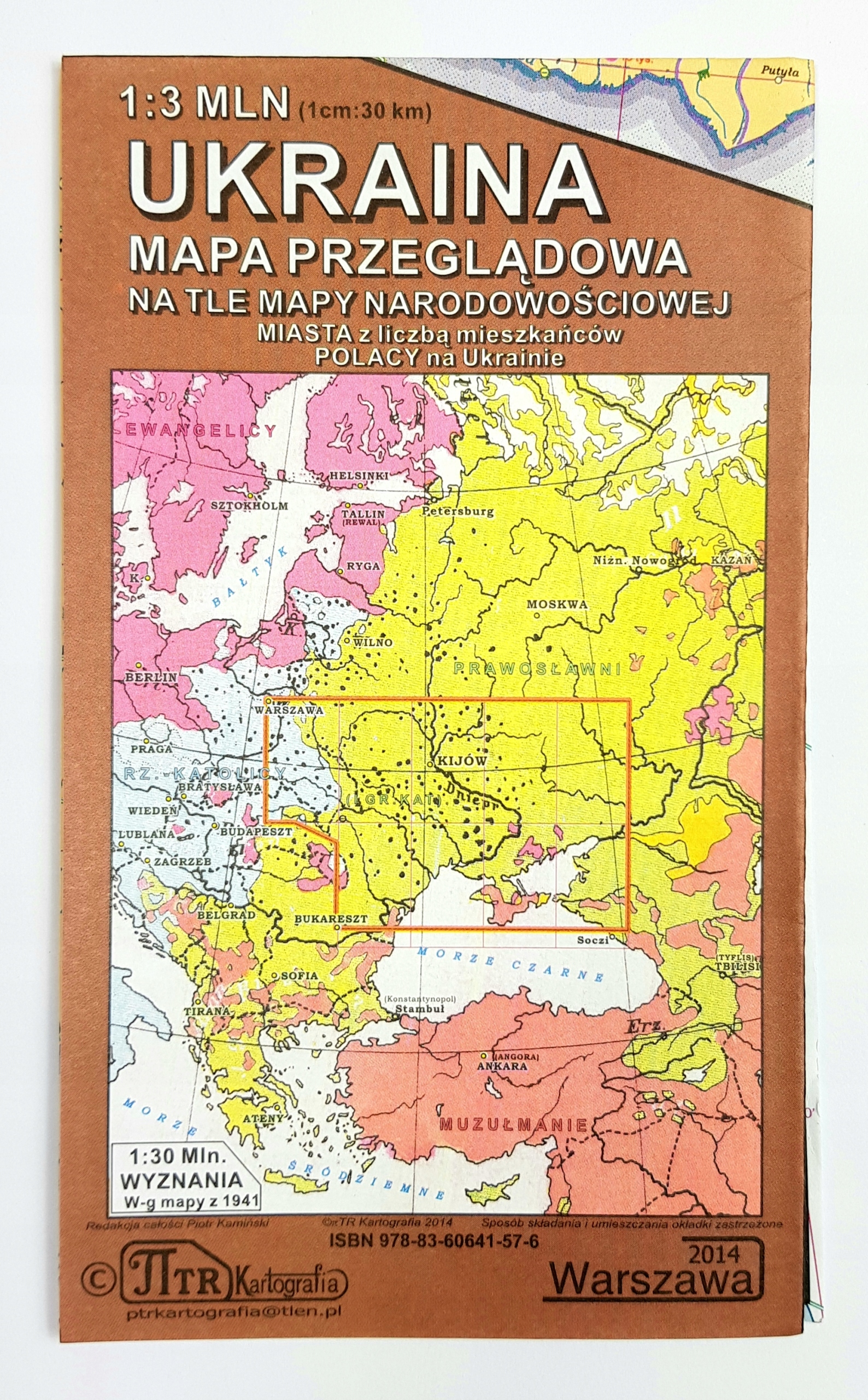 

Mapa Ukraina mapa przeglądowa 1:3 Mln