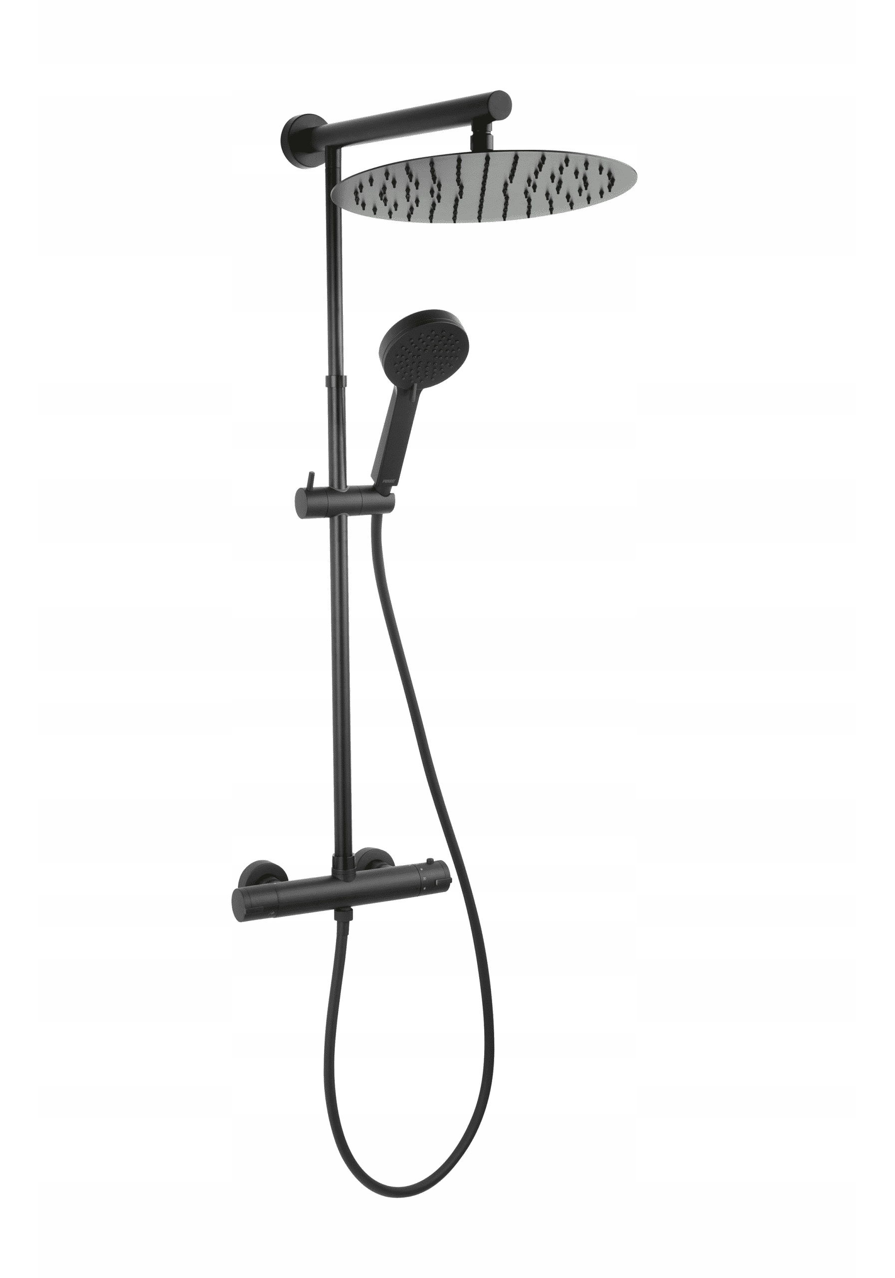

Ferro Trevi Black prysznic deszczownia bateria Kpl