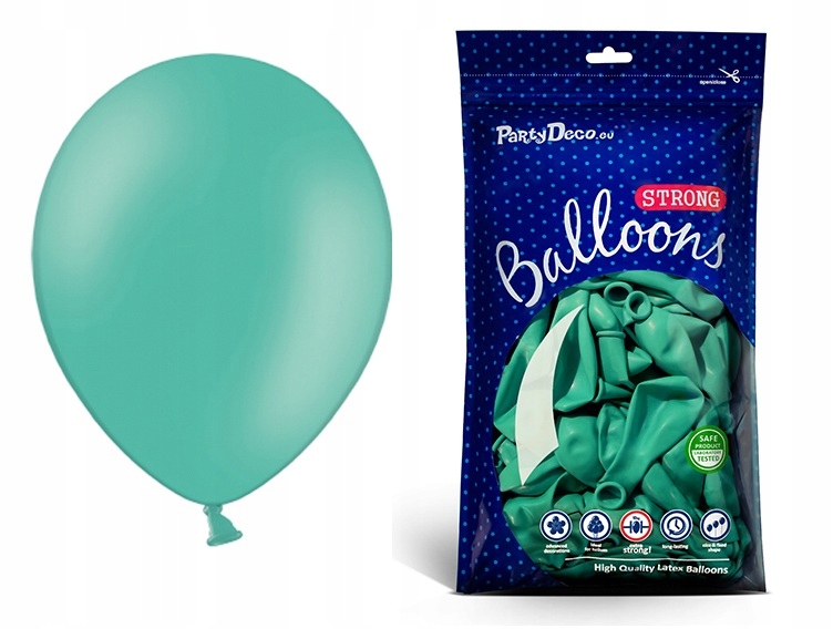

Balony Pastelowe Duże 25cm Belbal Miętowe 100szt