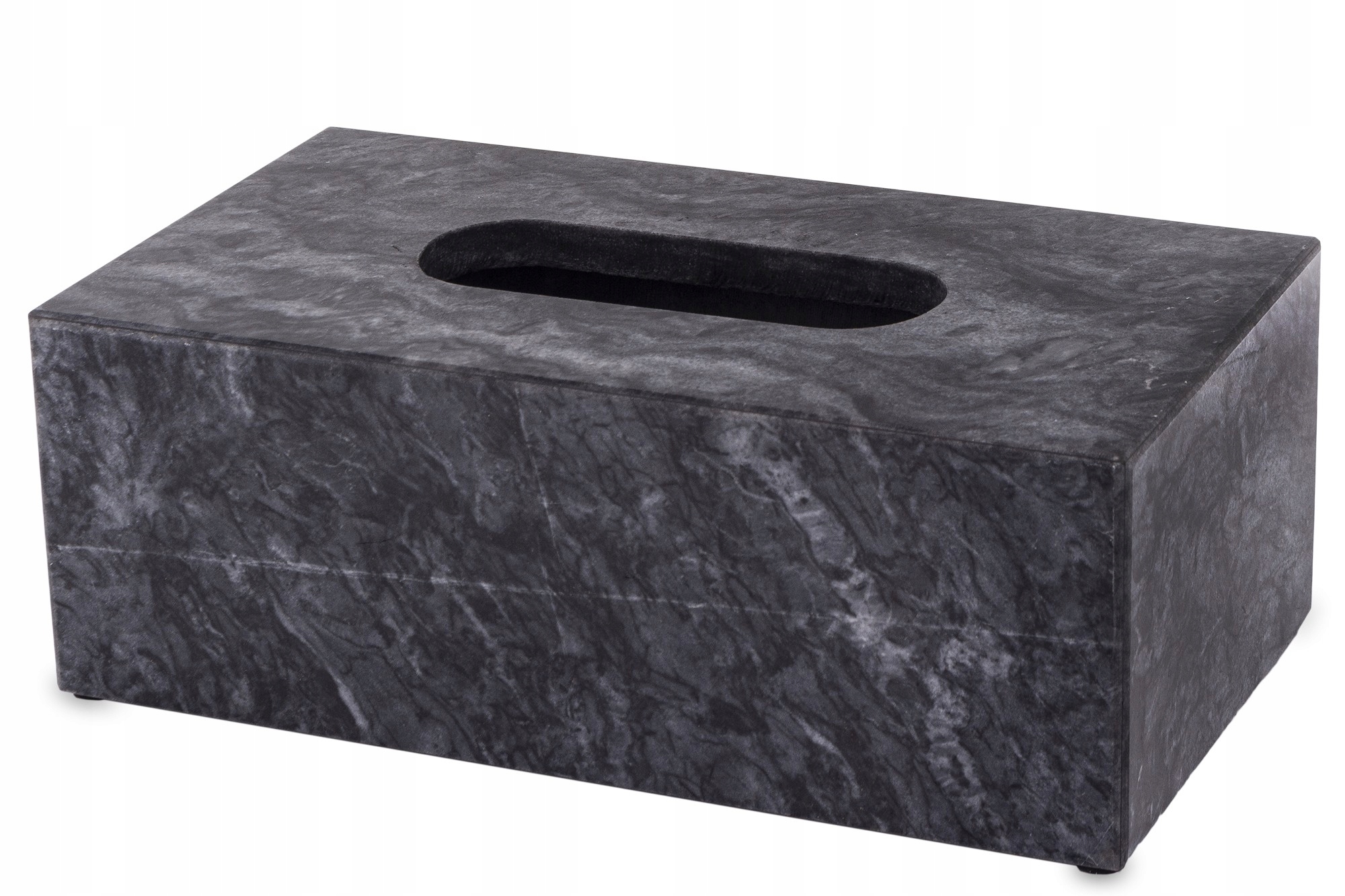Krabička Na Ubrousky krabička zásobník na kapesníky mramor tmavě šedý elegantní