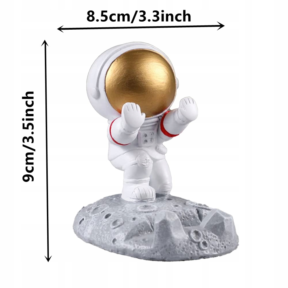 NICOONE Astronauta Stojak Na Telefon Biurkowy Uchwyt Na iPhone iPad Samsung — miniatura 7