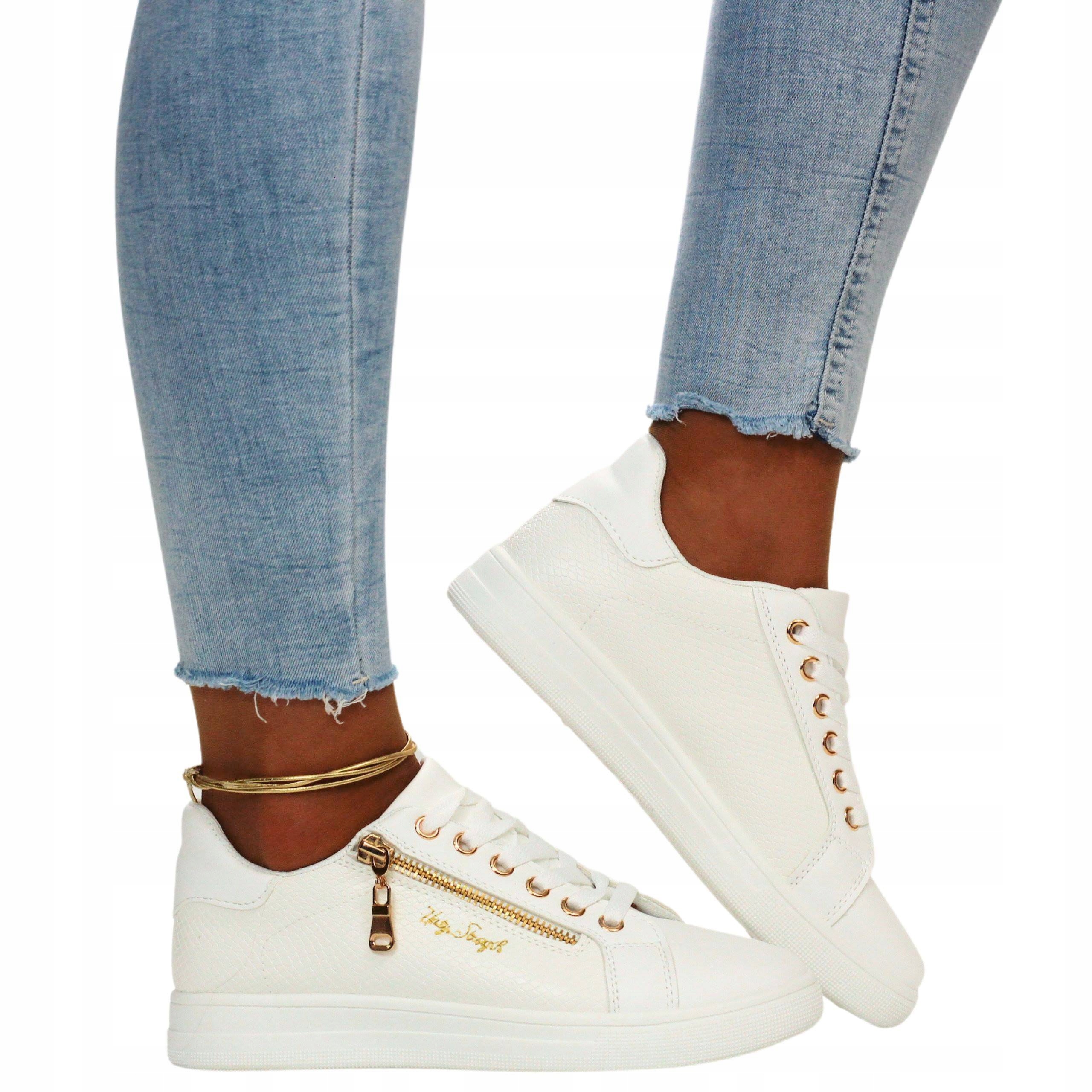 BUTY DAMSKIE SPORTOWE OBUWIE WIĄZANE TRAMPKI Marka inna