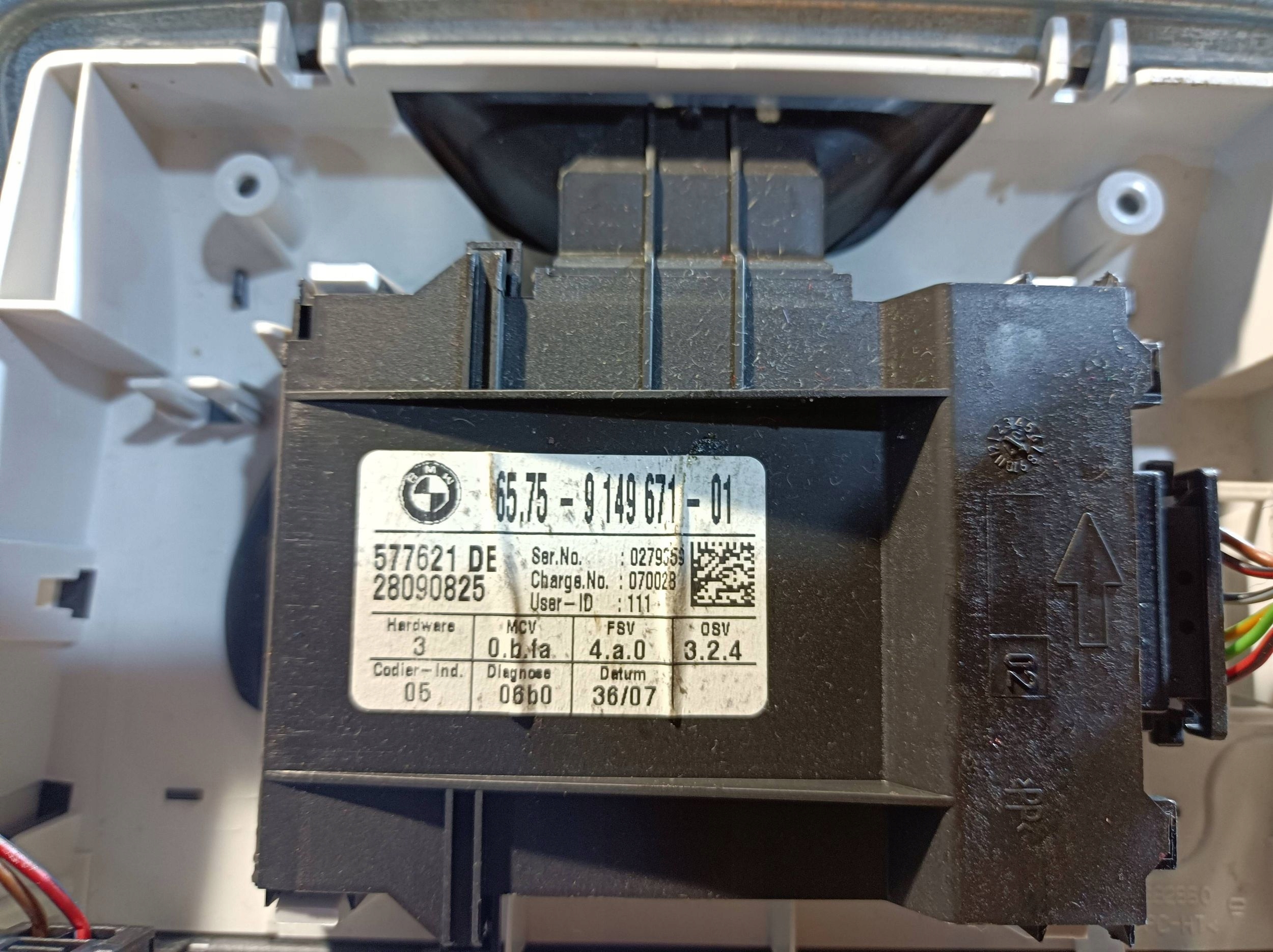 FANALE sufitowa BMW E81 E87 E90 E91 9149671