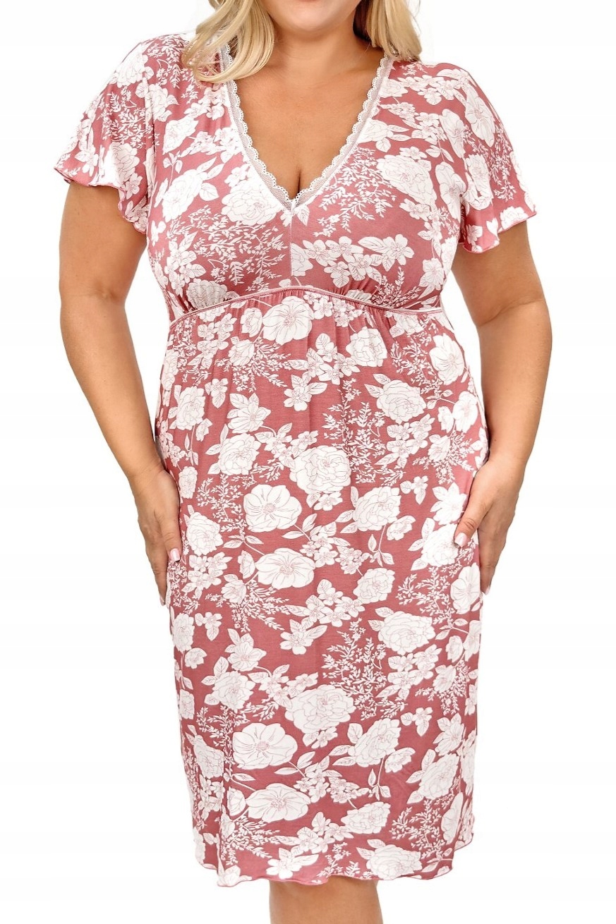 Košile noční košile Donna Tina růžová 3-5XL [Velikost 4XL]