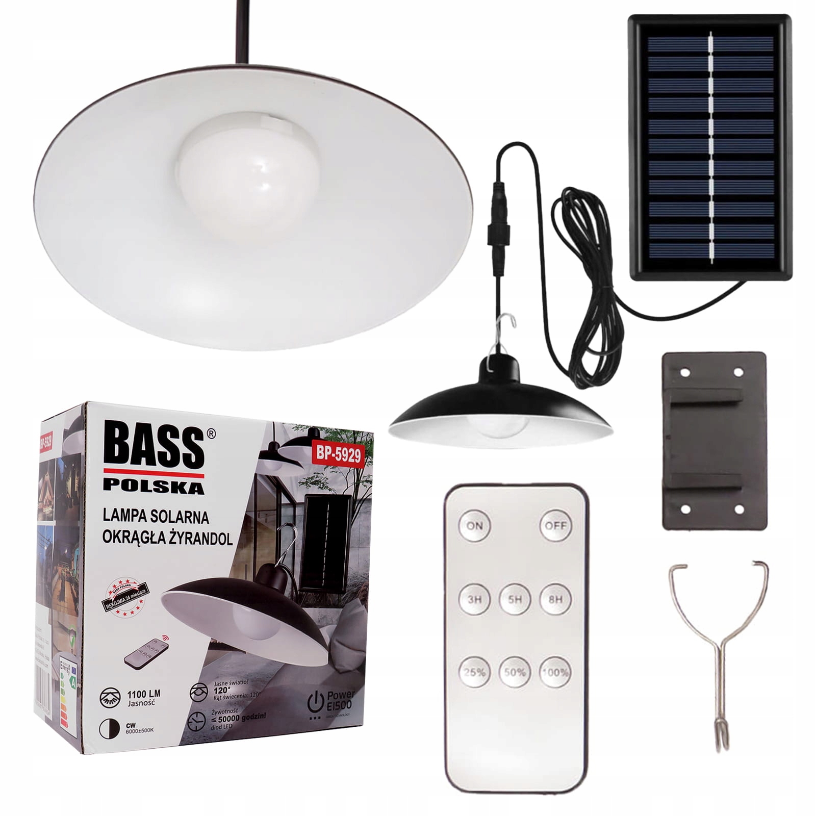 ZEWNĘTRZNA LAMPA SOLARNA Z PILOTEM LAMPA SOLARNA