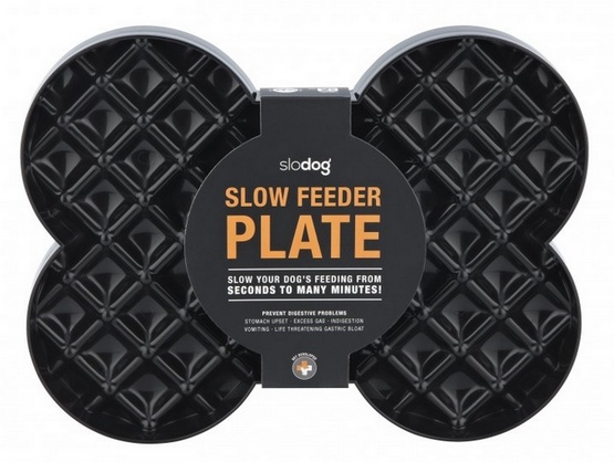 Levně SloDog Slow Feeder Plate Miska zpomalující velkou kost černá