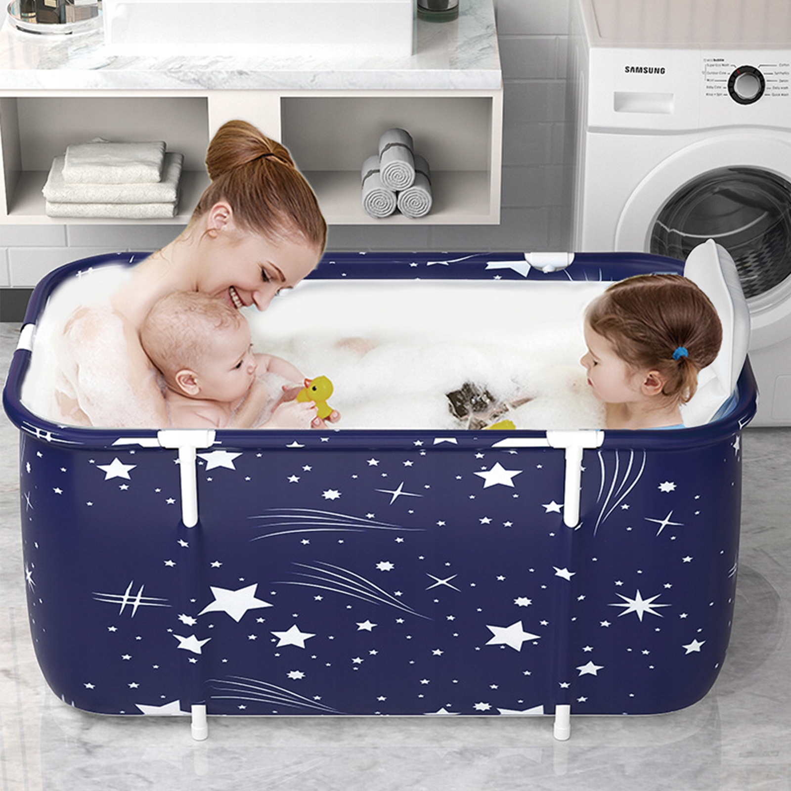 Wanna Przenośna SPA Rodzinna 140*60 cm PVC Typ wanny wolnostojąca