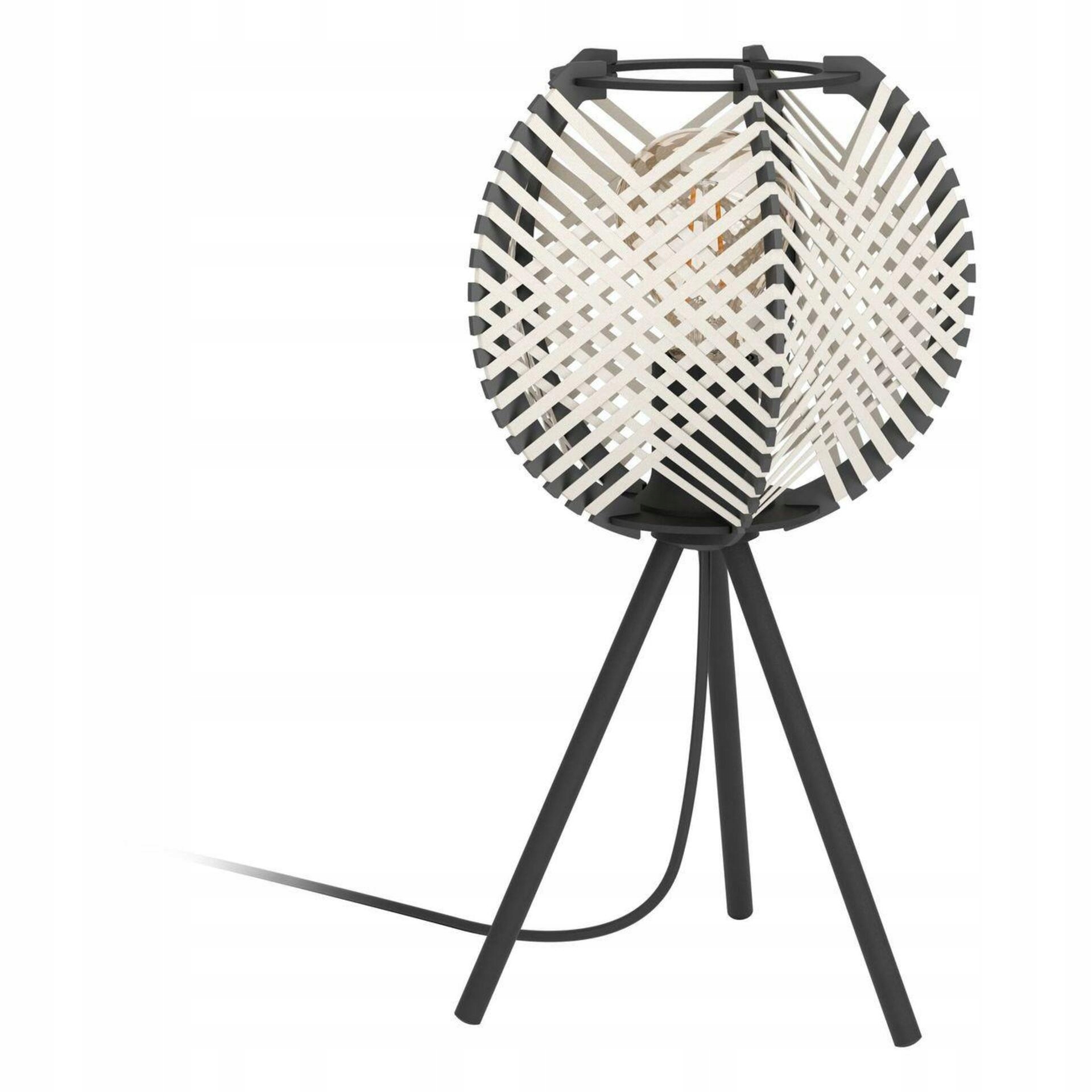 Stolové svietidlo Eglo Waverton E27 čierna/biela 40W