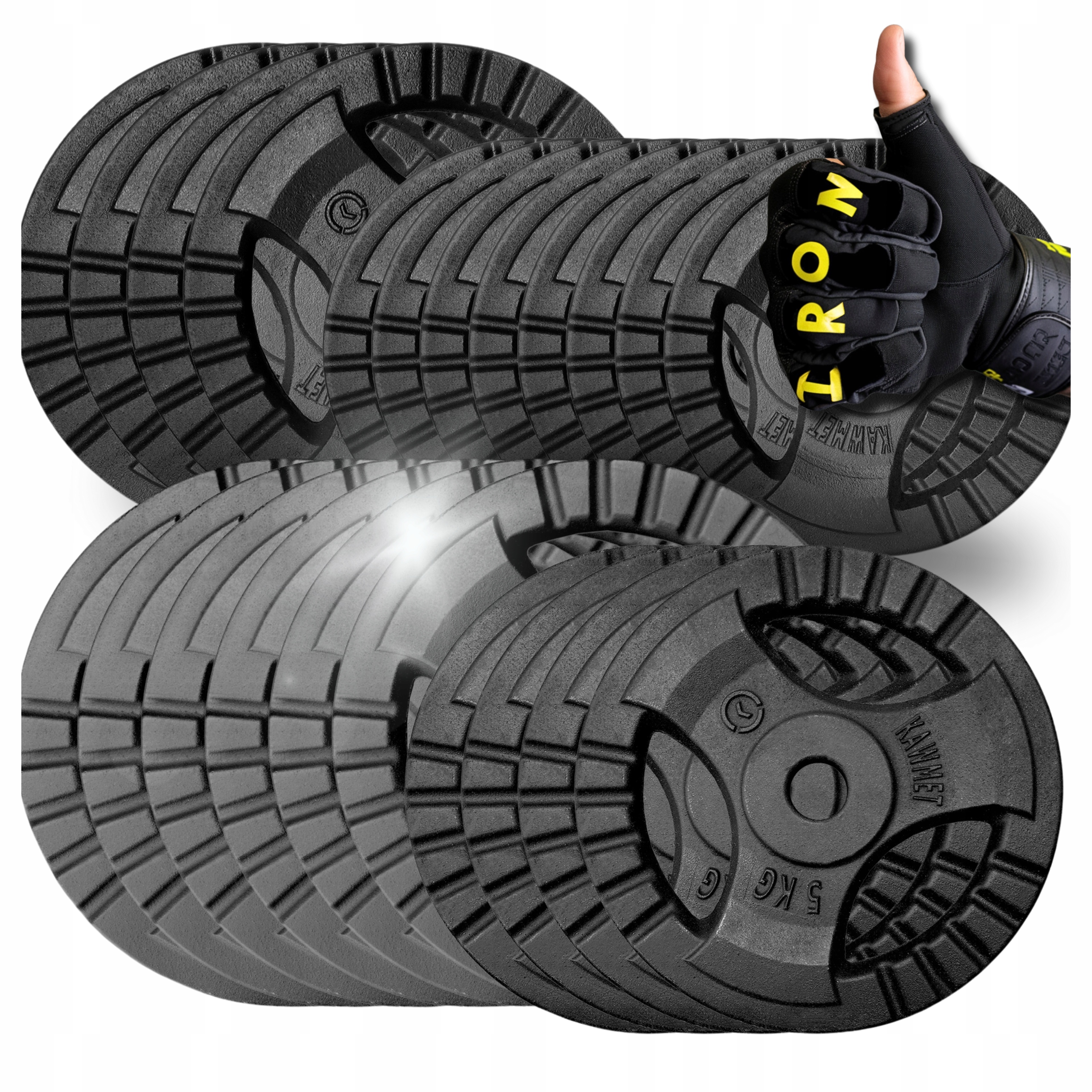 Zestaw obciążeń żeliwnych 100kg domowa siłownia 30,5mm Light Pack