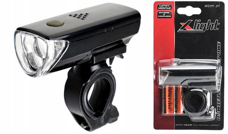 Lampa przód X-light XC-104A 3Led na baterie Aaa