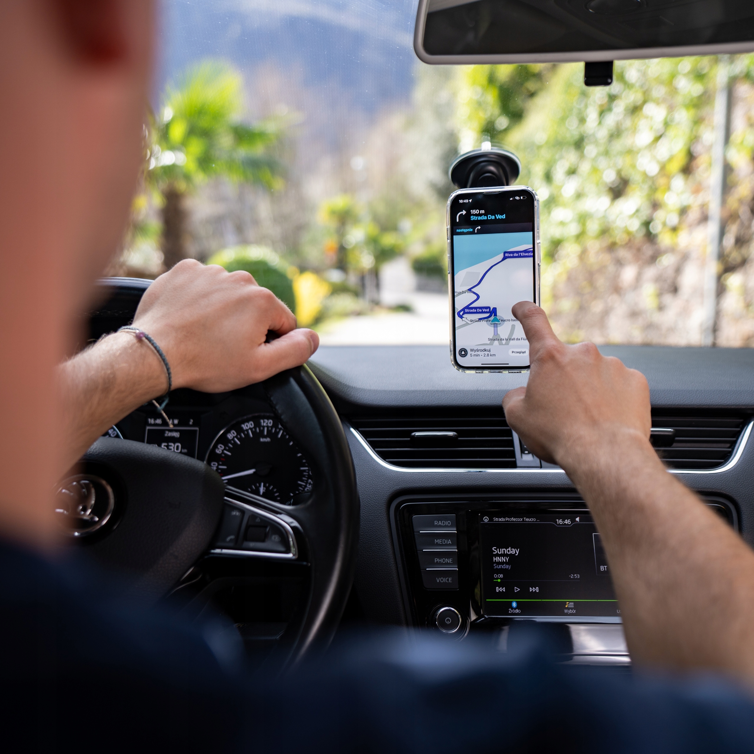 SAMOCHODOWY UCHWYT NA TELEFON MOCNY MAGNES na deskę szybę kokpit HOLDER Stan opakowania oryginalne