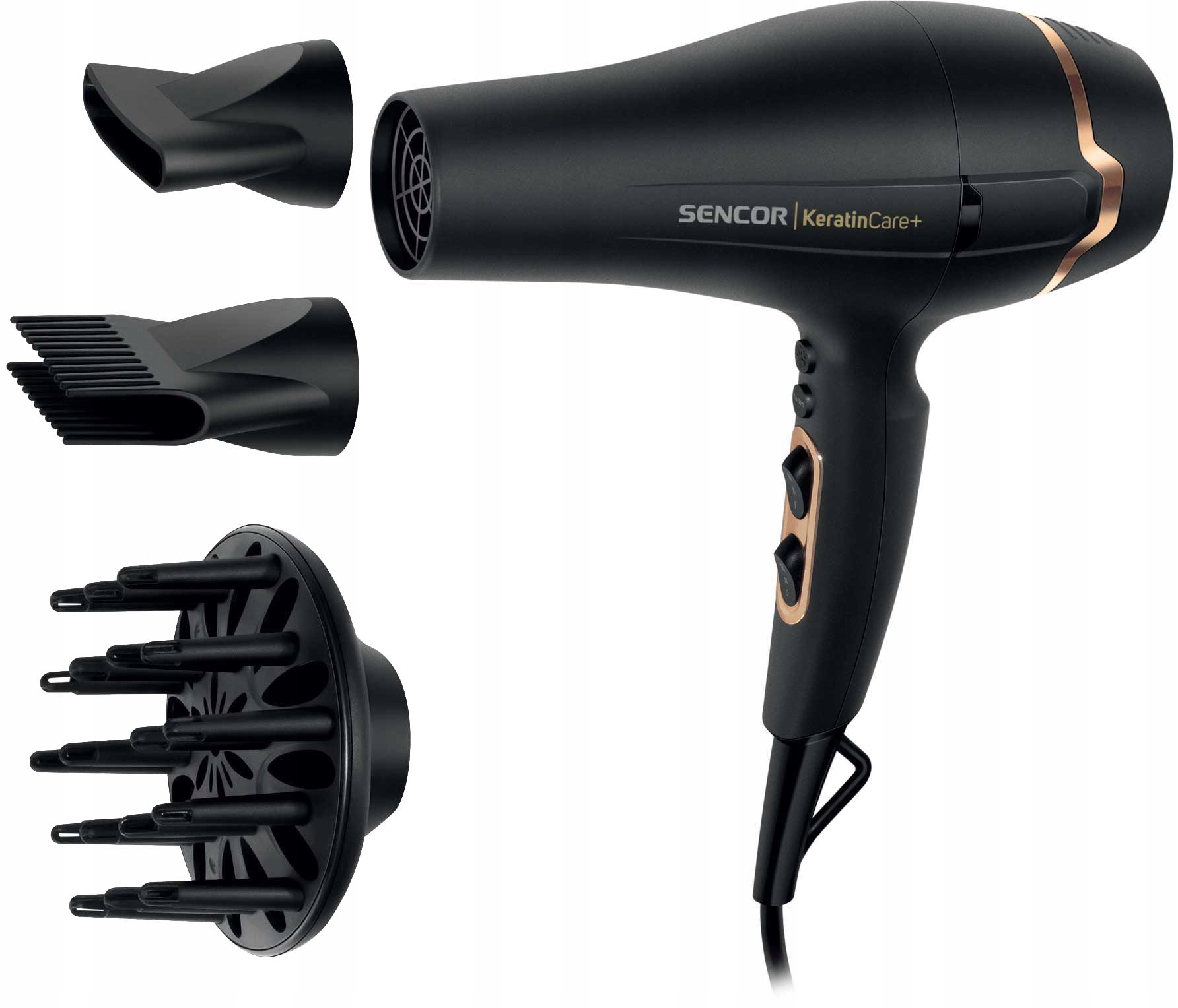 Mocna Suszarka do włosów Sencor Shd 8275BK 2400W Jonizacja dyfuzor CoolShot