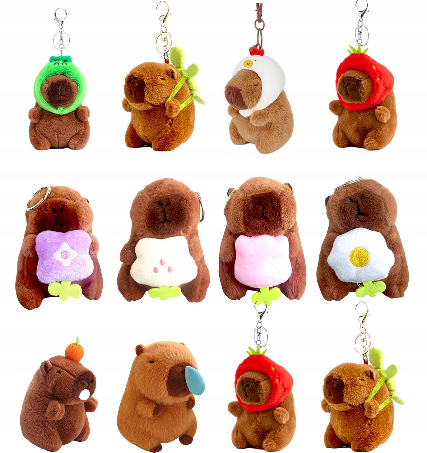 MASKOTKA BRELOK BRELOCZEK KAPIBARA PLUSZOWA ZAWIESZKA DO PLECAKA KLUCZY
