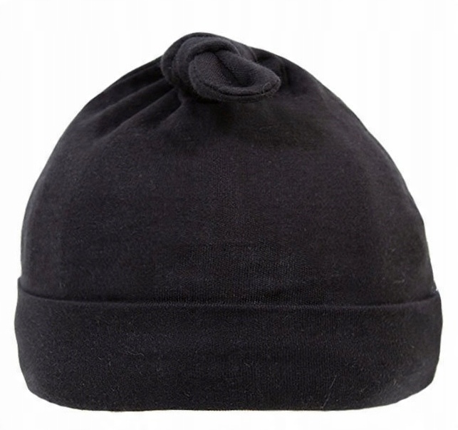 

Czapeczka Niemowlęca Czapka Bawełniana Czarna 0-6M