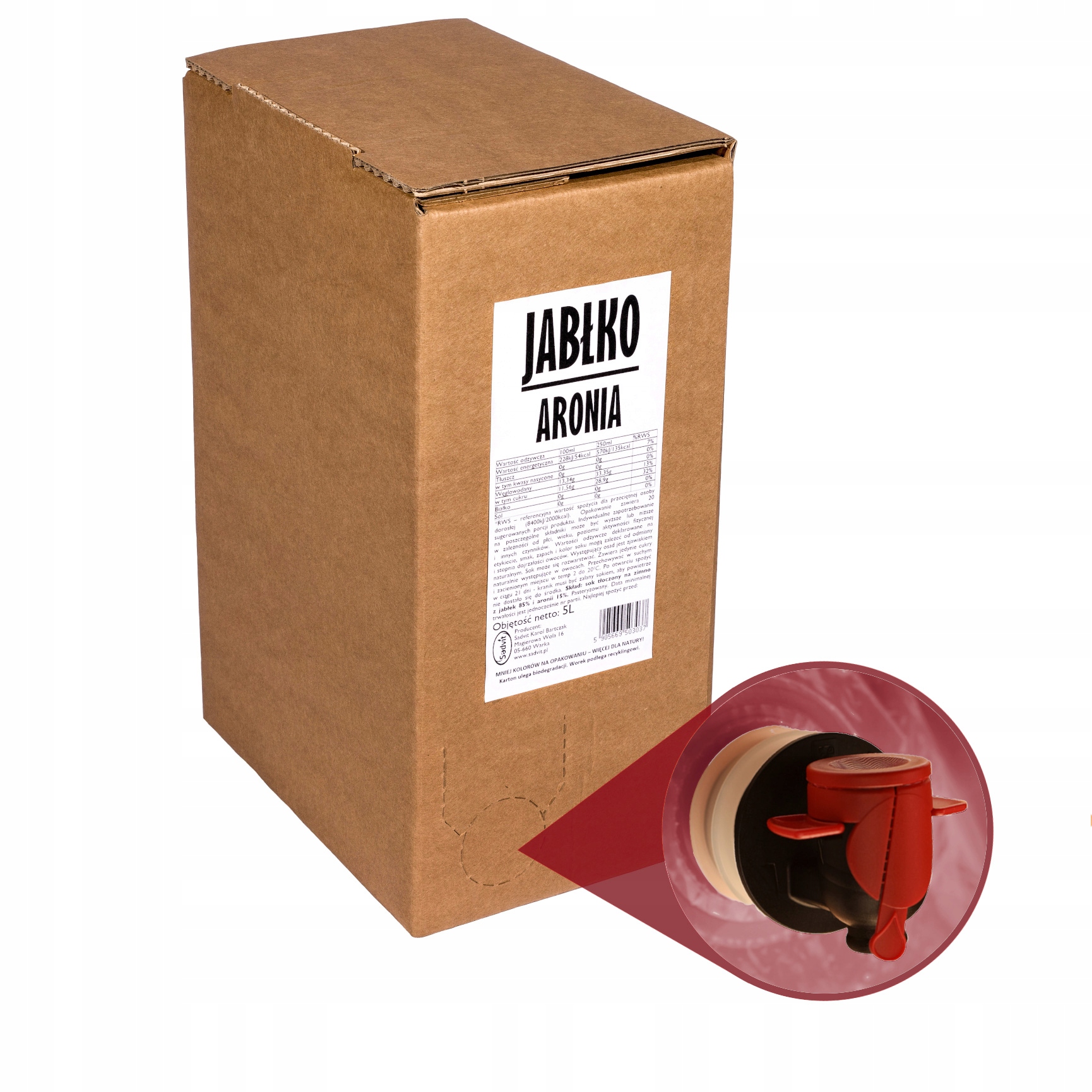 Sok jabłko aronia Dla Zdrowia NFC mętny 5L Kod producenta Sadvit